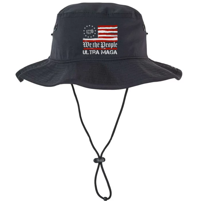 Ultra MAGA We The People Shirt Funny Anti Biden US Flag Pro Trump Trendy Legacy Cool Fit Booney Bucket Hat