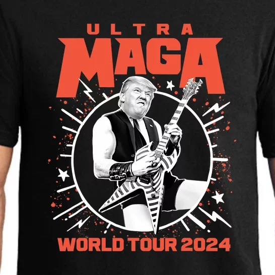 Ultra Mega World Tour 2024 Ultra Maga Funny Trump Pajama Set