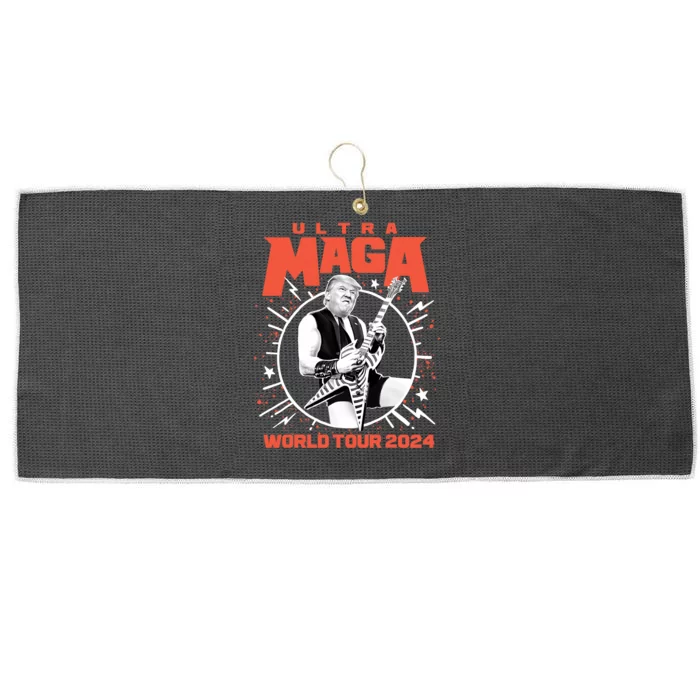 Ultra Mega World Tour 2024 Ultra Maga Funny Trump Large Microfiber Waffle Golf Towel