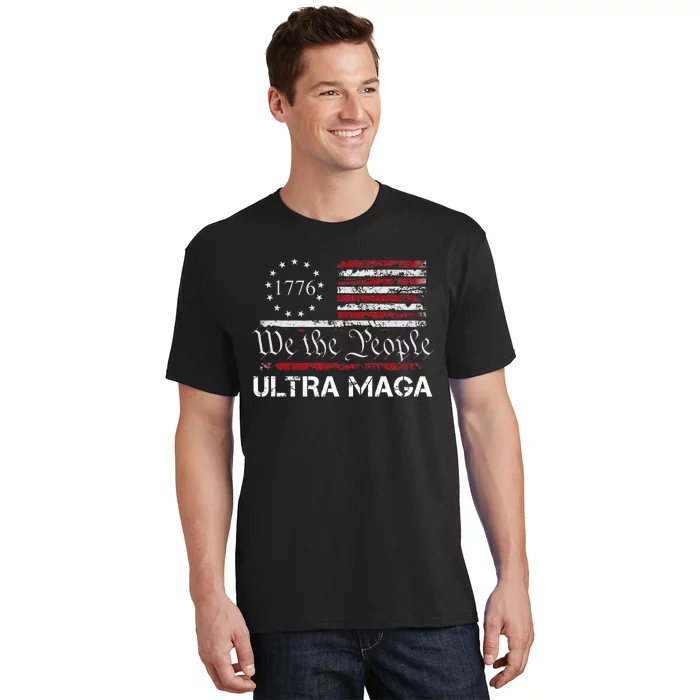 Ultra Maga We The People Proud Republican Usa Flag T-Shirt