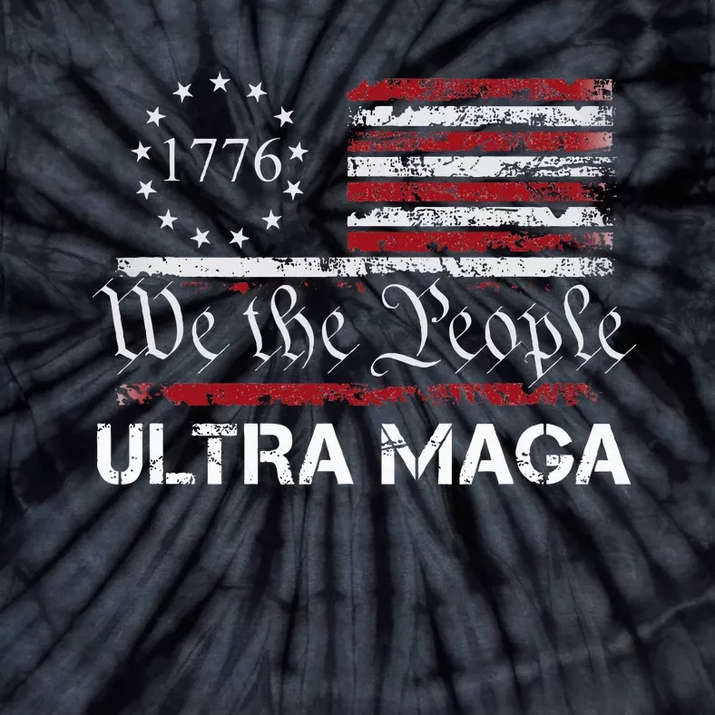 Ultra Maga We The People Proud Republican Usa Flag Tie-Dye T-Shirt