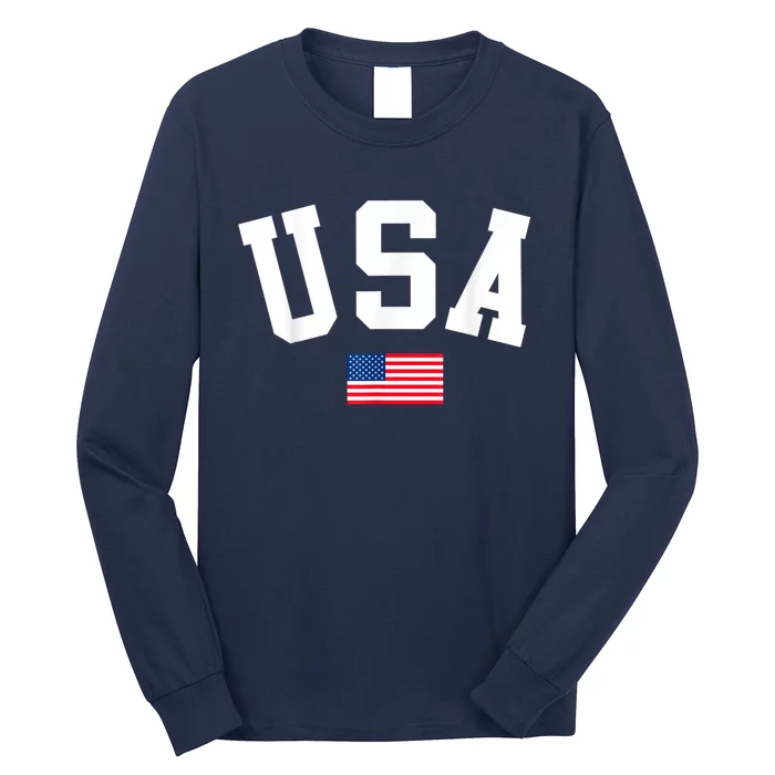 USA Men Women American Flag Patriotic 4th Of July Long Sleeve Shirt