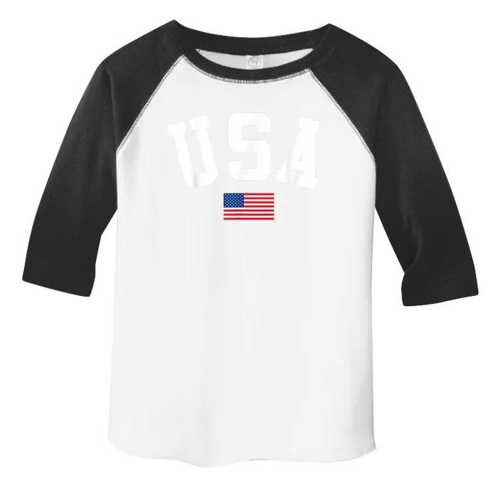 USA Men Women American Flag Patriotic 4th Of July Toddler Fine Jersey T-Shirt