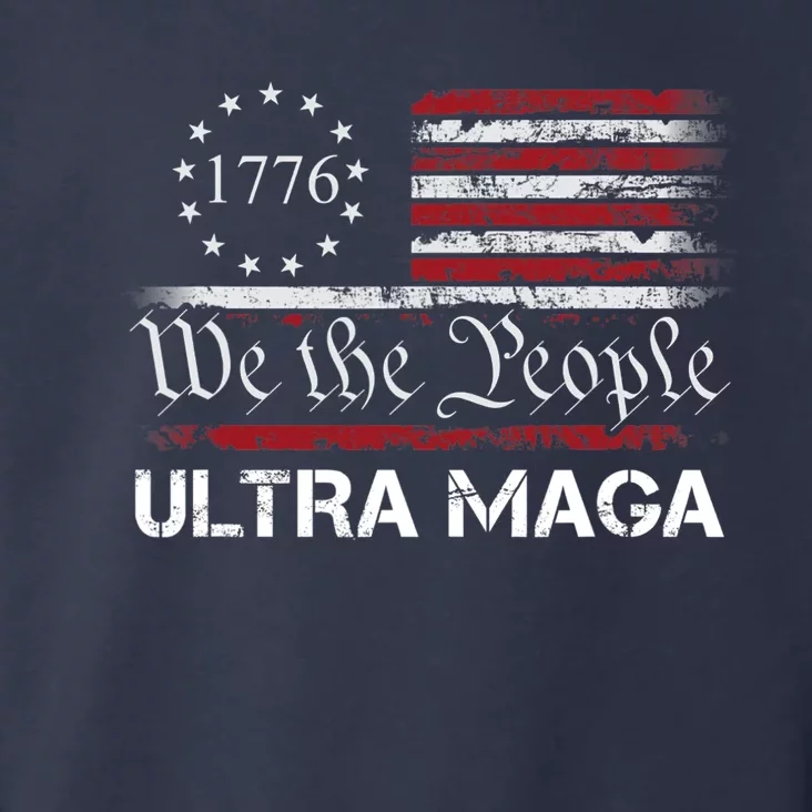 Ultra MAGA We The People Proud Republican USA Flag Toddler Hoodie