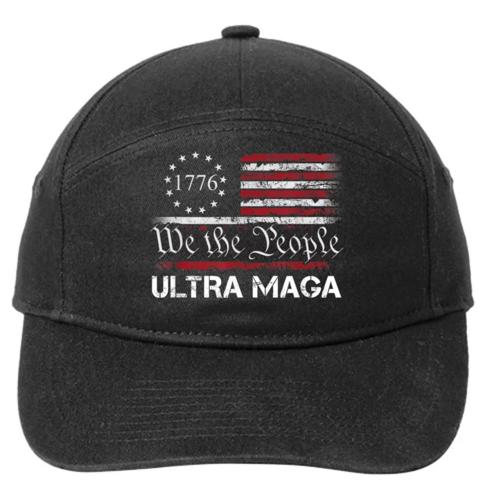 Ultra Maga We The People Proud Republican Usa Flag 7-Panel Snapback Hat