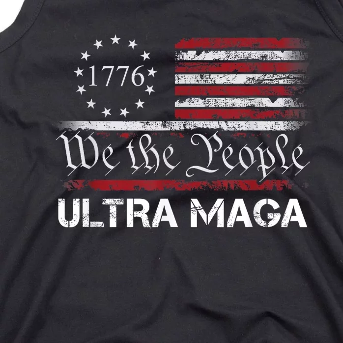 Ultra Maga We The People Proud Republican Usa Flag Tank Top