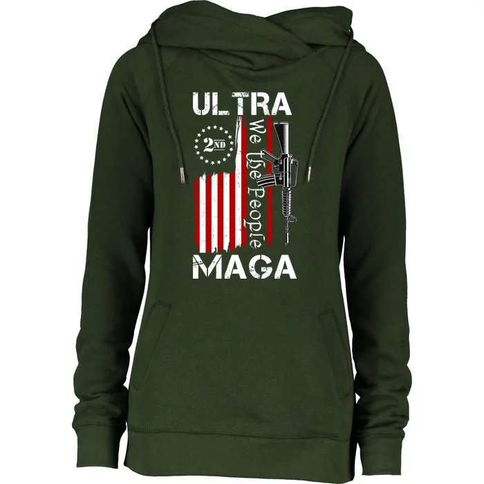 Ultra MAGA We The People 2nd Amendment Womens Funnel Neck Pullover Hood