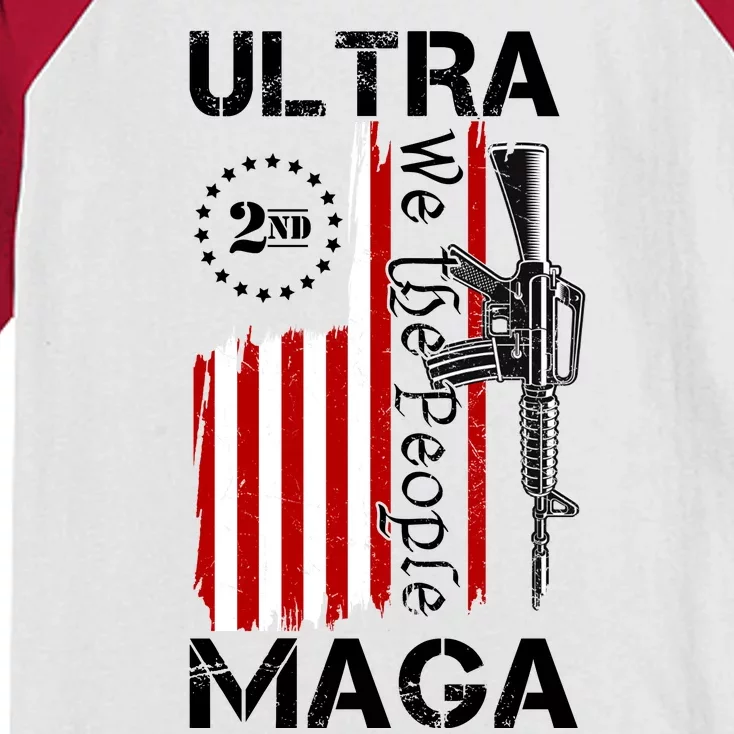 Ultra MAGA We The People 2nd Amendment Kids Colorblock Raglan Jersey