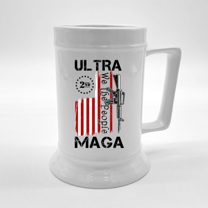 Ultra MAGA We The People 2nd Amendment Front & Back Beer Stein