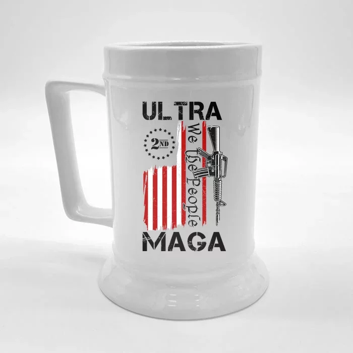 Ultra MAGA We The People 2nd Amendment Front & Back Beer Stein