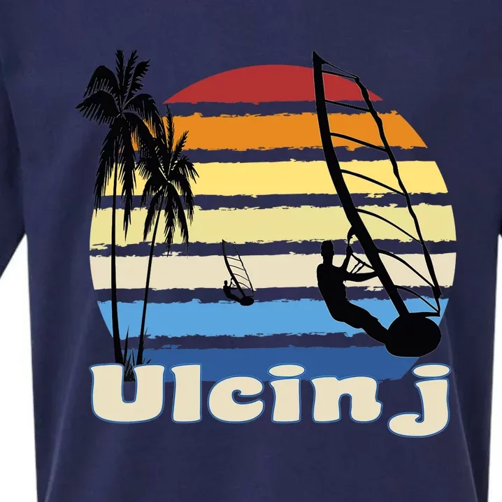 Ulcinj Montenegro Windsurfing Windsurf Beach Sueded Cloud Jersey T-Shirt