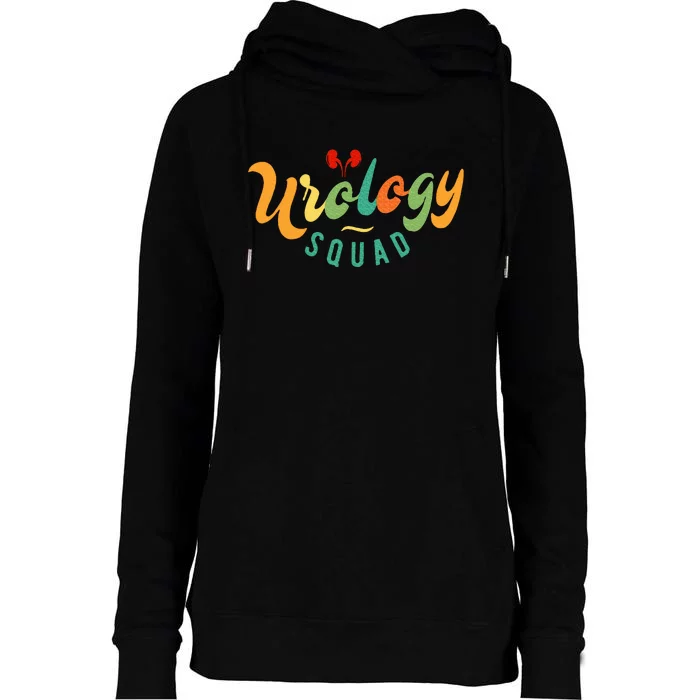 Urology Nurse Apparel Urology Squad Womens Funnel Neck Pullover Hood