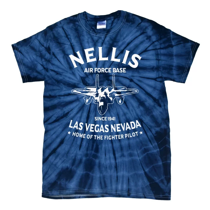 USAF Nellis AFB Las Vegas Nevada F15 Eagle Fighter Vintage Tie-Dye T-Shirt