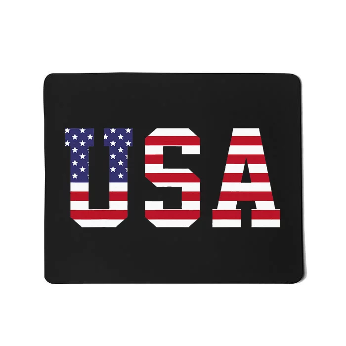 Usa National American Flag 4th Of July Mousepad