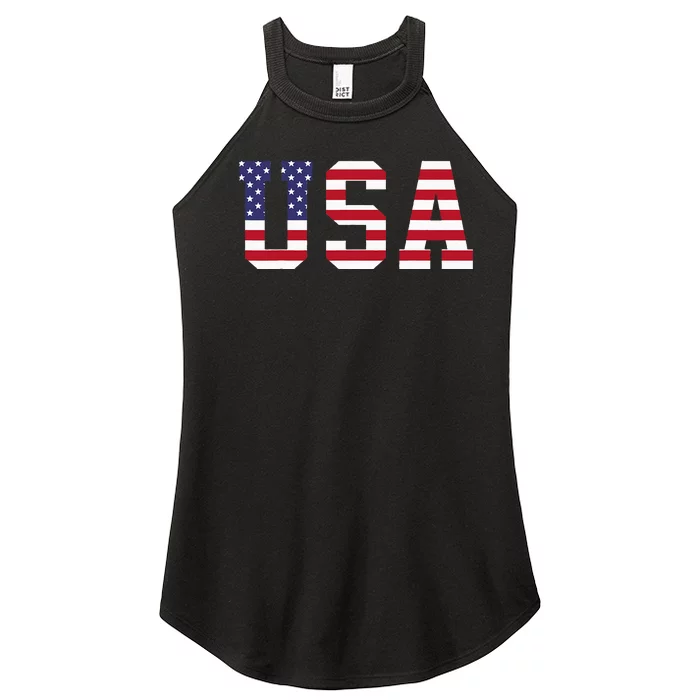 Usa National American Flag 4th Of July Women’s Perfect Tri Rocker Tank