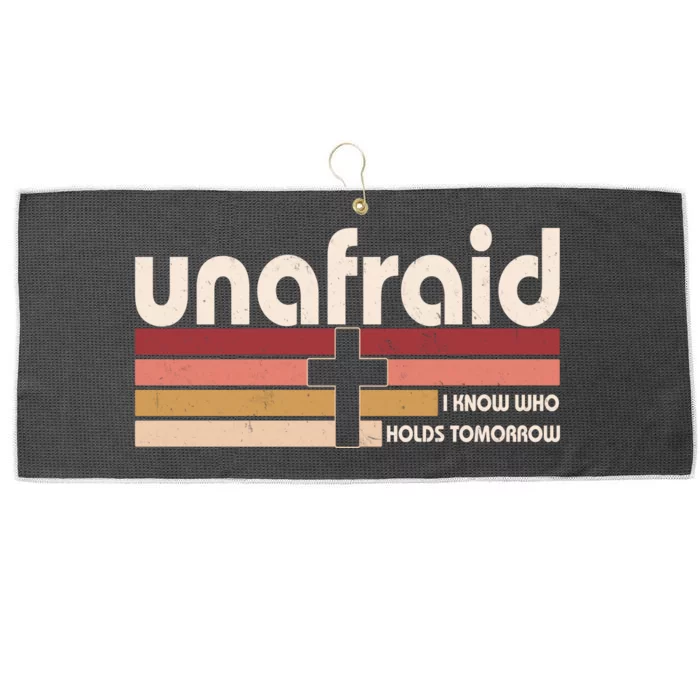 Unafraid I Know Who Holds Tomorrow Christian Faith Large Microfiber Waffle Golf Towel