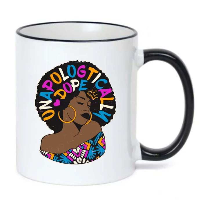 Unapologtically Dope Black Woman Stylish Afro Black Color Changing Mug