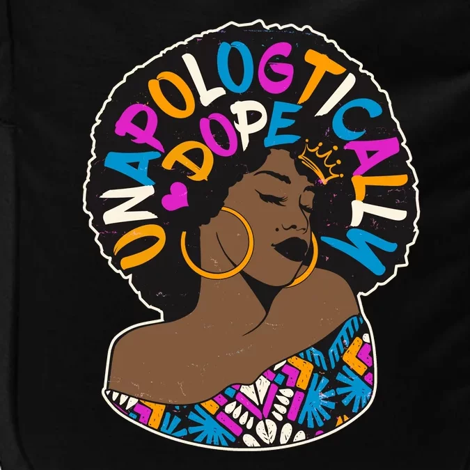 Unapologtically Dope Black Woman Stylish Afro Impact Tech Backpack