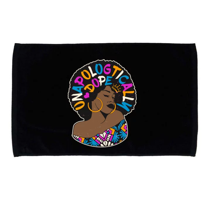 Unapologtically Dope Black Woman Stylish Afro Microfiber Hand Towel