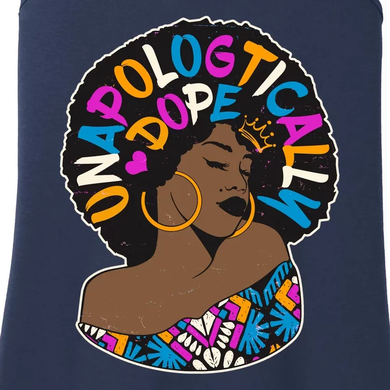 Unapologtically Dope Black Woman Stylish Afro Ladies Essential Tank