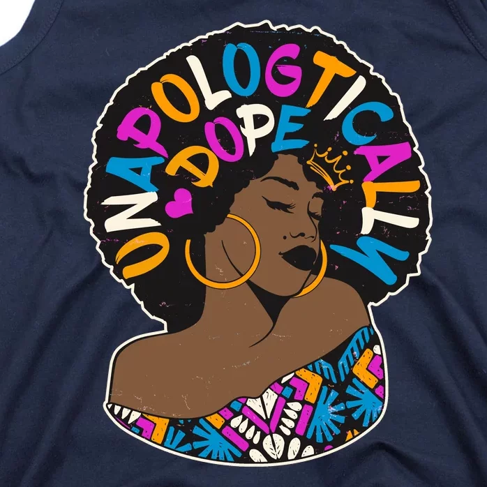 Unapologtically Dope Black Woman Stylish Afro Tank Top