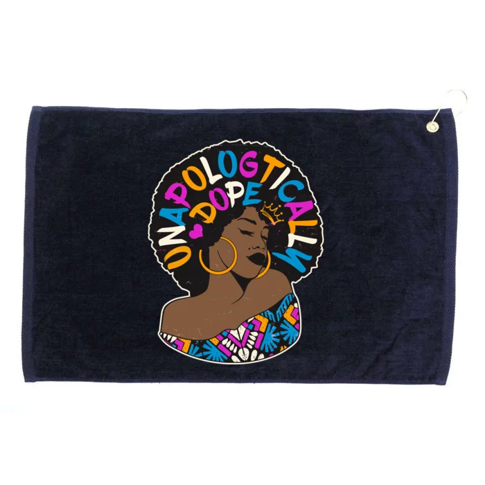 Unapologtically Dope Black Woman Stylish Afro Grommeted Golf Towel