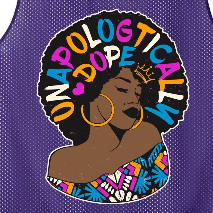 Unapologtically Dope Black Woman Stylish Afro Mesh Reversible Basketball Jersey Tank