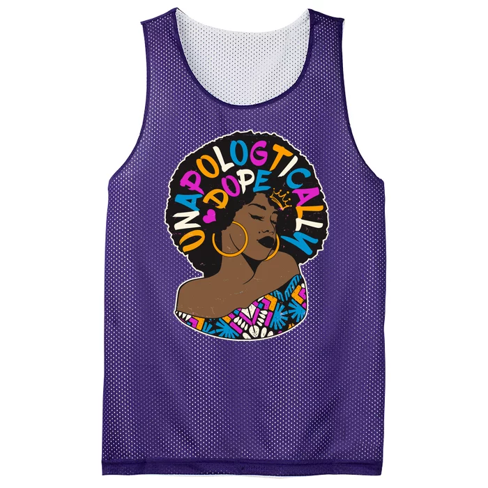 Unapologtically Dope Black Woman Stylish Afro Mesh Reversible Basketball Jersey Tank