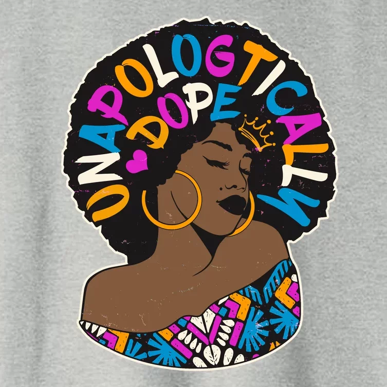 Unapologtically Dope Black Woman Stylish Afro Women's Crop Top Tee