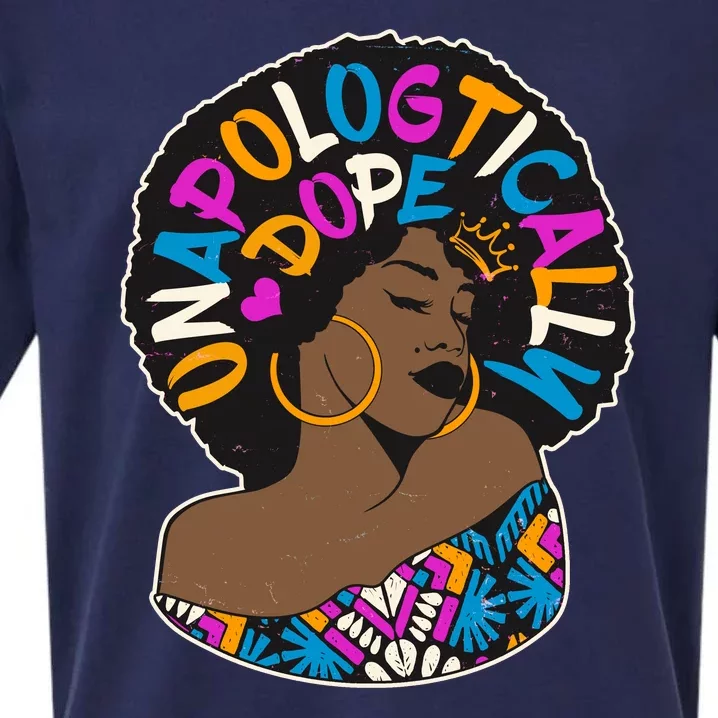 Unapologtically Dope Black Woman Stylish Afro Sueded Cloud Jersey T-Shirt