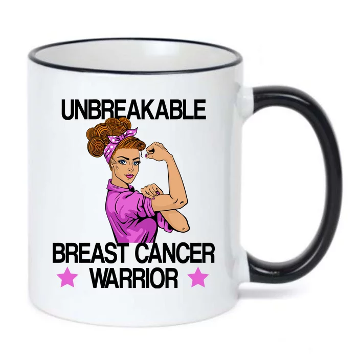 Unbreakable Breast Cancer Warrior Black Color Changing Mug