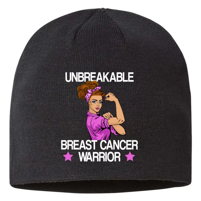 Unbreakable Breast Cancer Warrior 8 1/2in Sustainable Knit Beanie