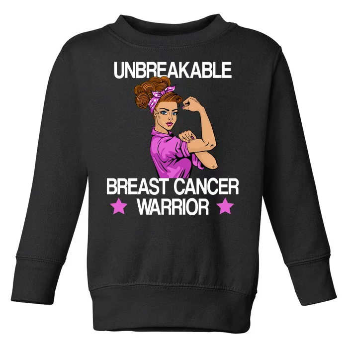 Unbreakable Breast Cancer Warrior Toddler Sweatshirt