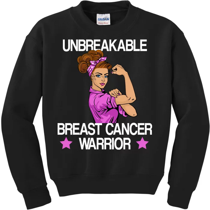 Unbreakable Breast Cancer Warrior Kids Sweatshirt