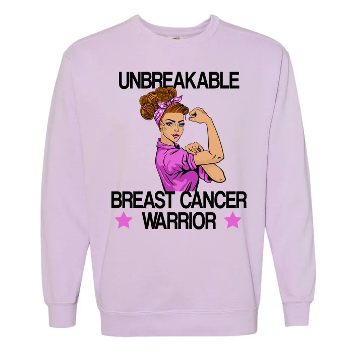 Unbreakable Breast Cancer Warrior Garment-Dyed Sweatshirt