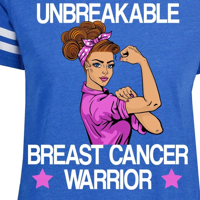 Unbreakable Breast Cancer Warrior Enza Ladies Jersey Football T-Shirt