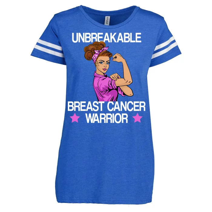 Unbreakable Breast Cancer Warrior Enza Ladies Jersey Football T-Shirt