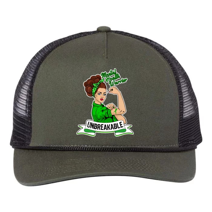 Unbreakable Mental Health Warrior Retro Rope Trucker Hat Cap