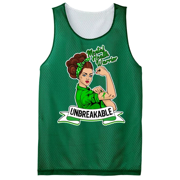 Unbreakable Mental Health Warrior Mesh Reversible Basketball Jersey Tank