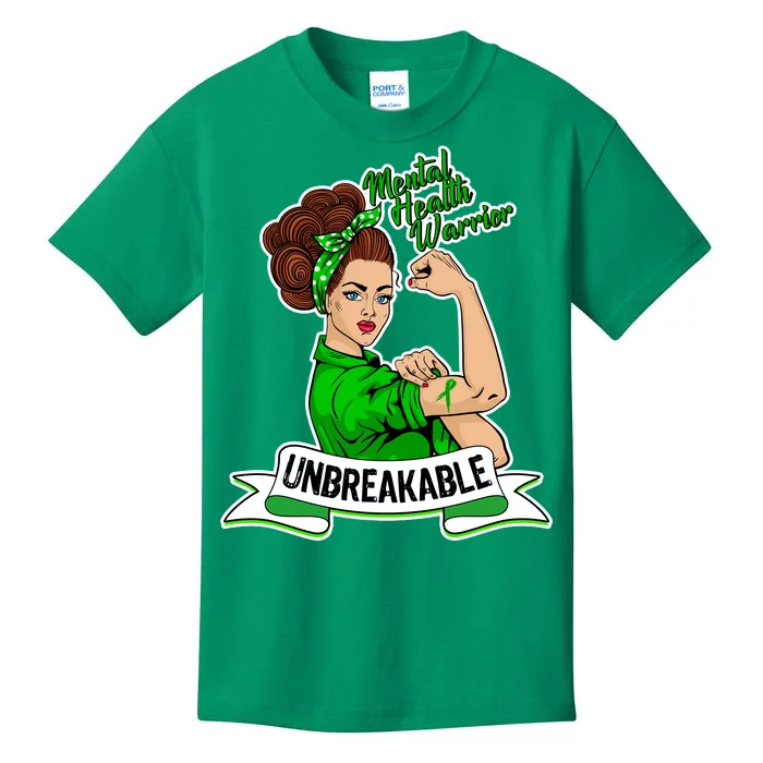 Unbreakable Mental Health Warrior Kids T-Shirt