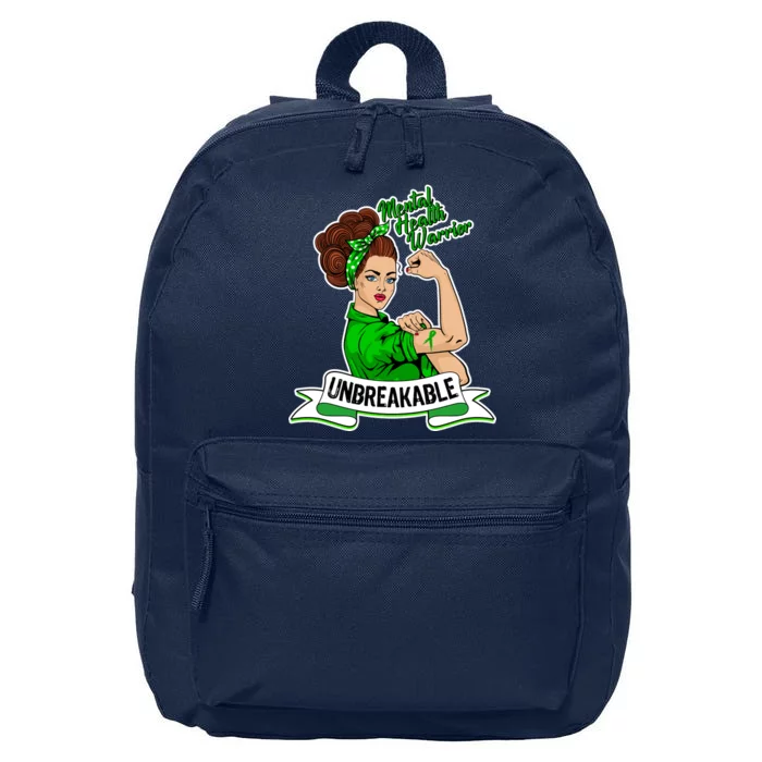 Unbreakable Mental Health Warrior 16 in Basic Backpack