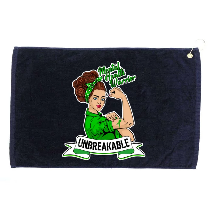 Unbreakable Mental Health Warrior Grommeted Golf Towel