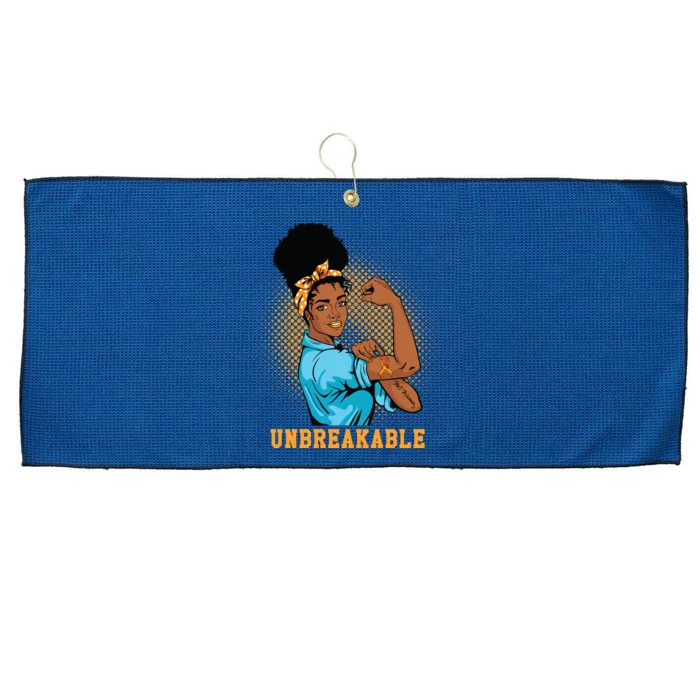 Unbreakable MS Warrior Large Microfiber Waffle Golf Towel