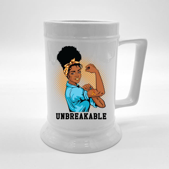 Unbreakable MS Warrior Front & Back Beer Stein