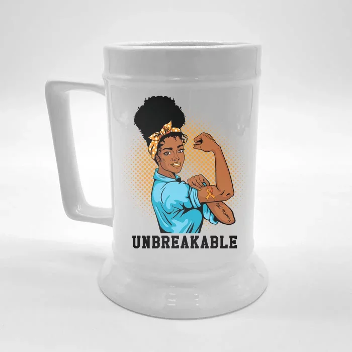 Unbreakable MS Warrior Front & Back Beer Stein