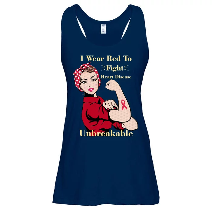 Unbreakable Wear Red To Fight Heart Disease Ladies Essential Flowy Tank