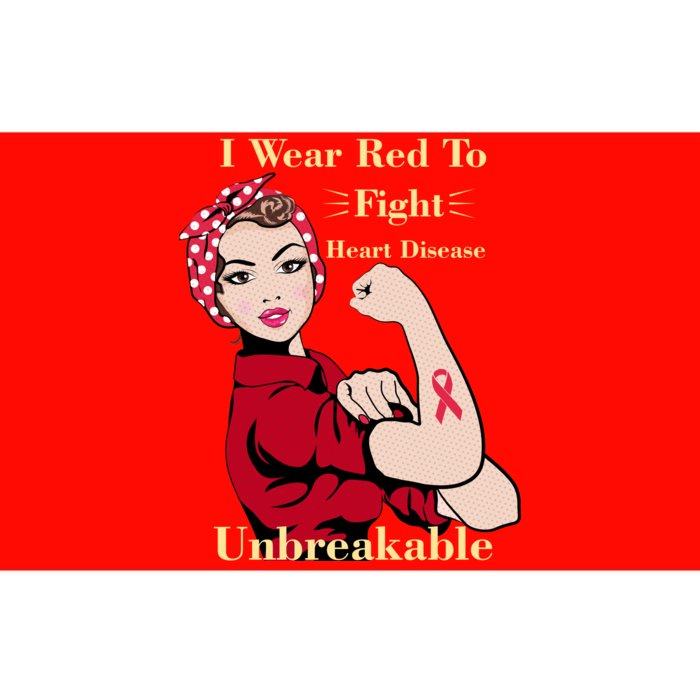 Unbreakable Wear Red To Fight Heart Disease Bumper Sticker