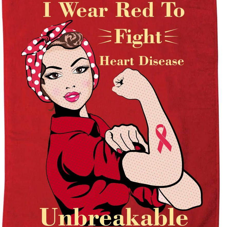 Unbreakable Wear Red To Fight Heart Disease Platinum Collection Golf Towel