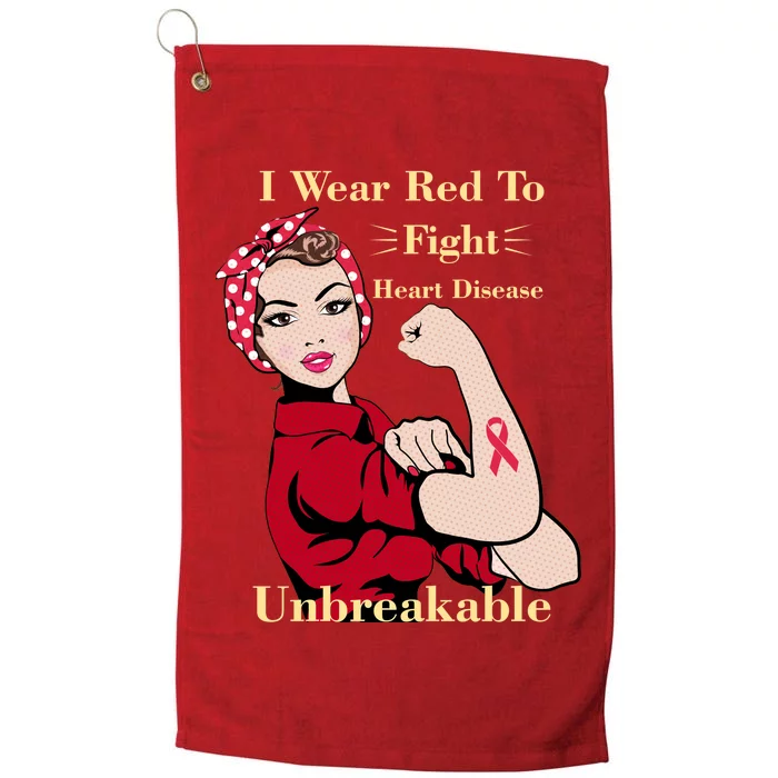 Unbreakable Wear Red To Fight Heart Disease Platinum Collection Golf Towel