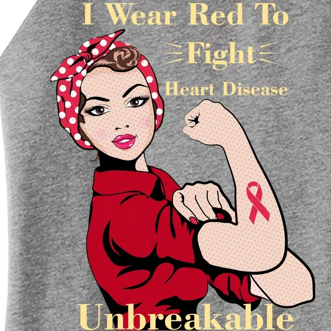 Unbreakable Wear Red To Fight Heart Disease Women’s Perfect Tri Rocker Tank